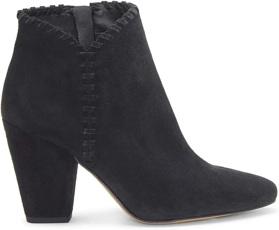 1. State Mylo Womens Boot Black Suede Block Heel Round Toe Designer Ankle Booties