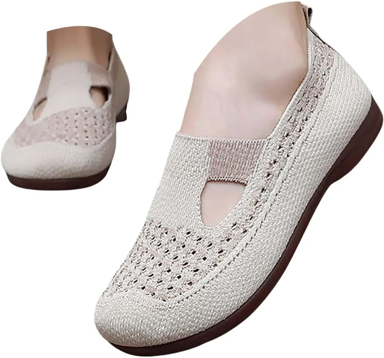 Athletic Sneakers for Women Orthopedic Wide Width Non Slip Lightweight Summer Shoes Running Walking Training Sneaker