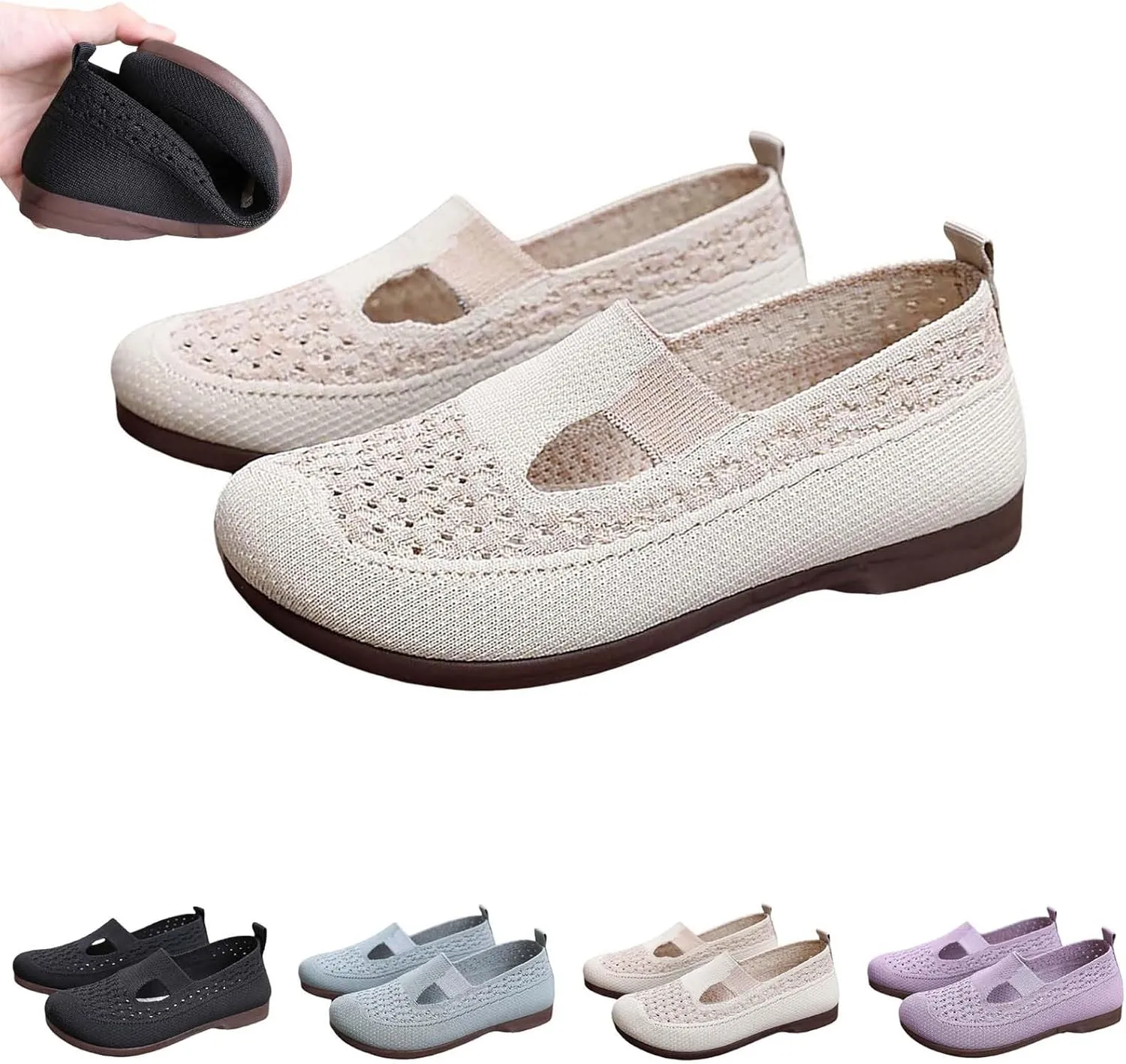 Athletic Sneakers for Women Orthopedic Wide Width Non Slip Lightweight Summer Shoes Running Walking Training Sneaker