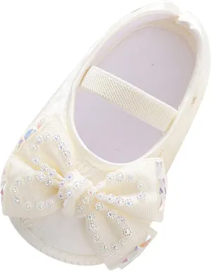 Baby Boy Shoes Baby Shoes Fashion Soft Sole Toddler Shoes Pearl Dress Flower Princess Shoes Walking Shoes for Babies