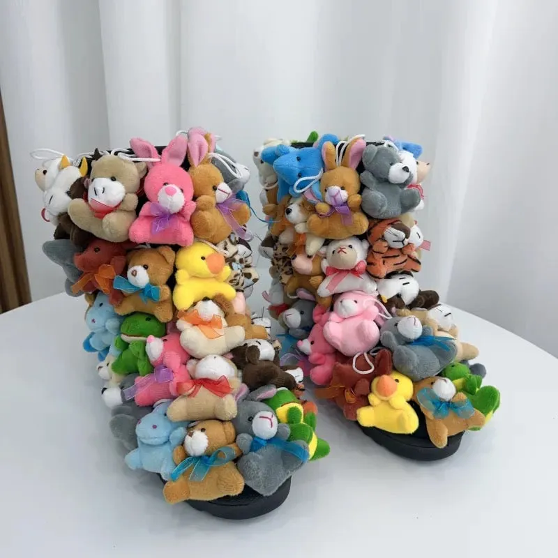 Exclusive custom cartoon 3d stuffed animal teddy bear fashion boots shoes