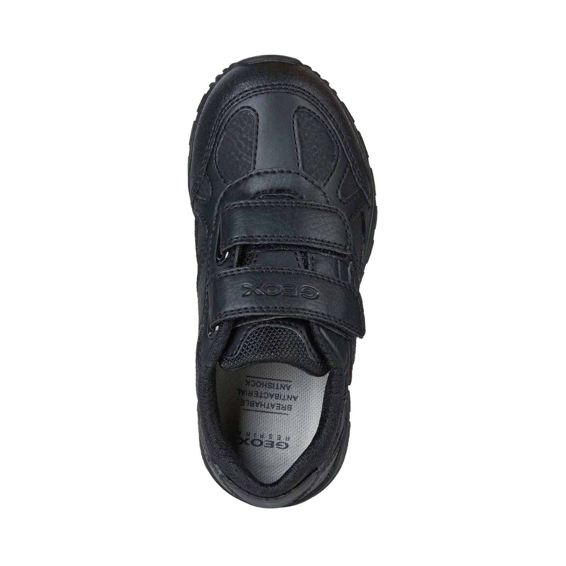 Geox Boys Black Touch Fastening Pavel School Shoes