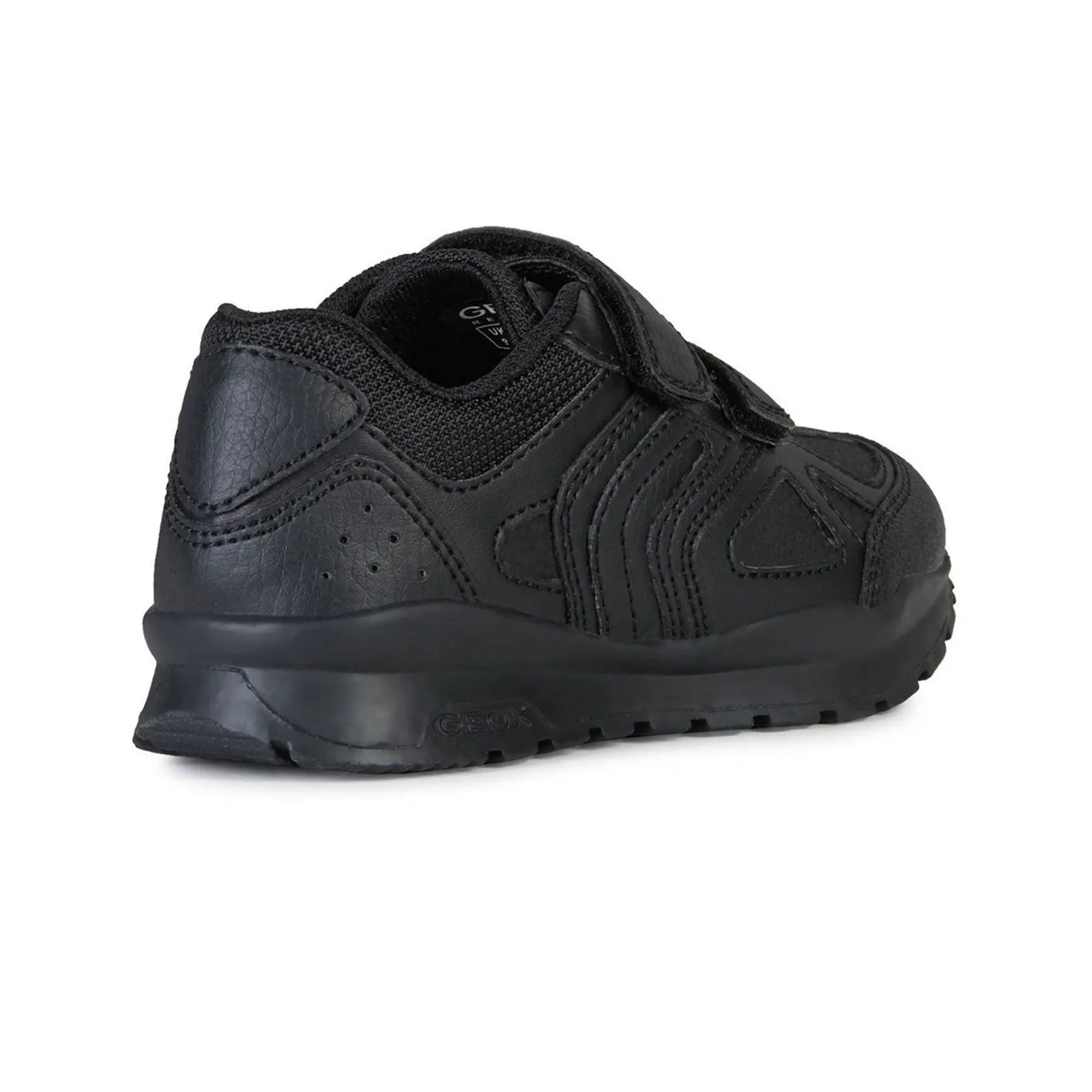 Geox Boys Black Touch Fastening Pavel School Shoes
