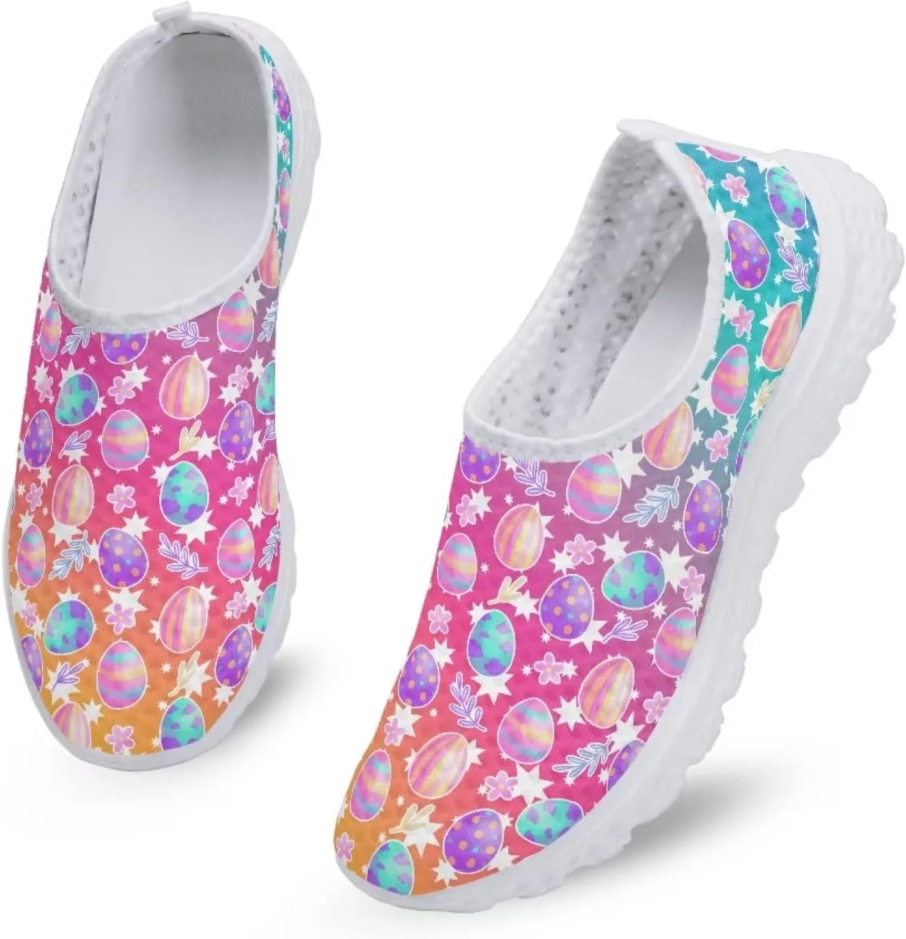 Jeiento Christmas Shoes for Womens Girls Walking Shoes Tennis Shoes Breathable Comfortable Athletic Running Shoe US 5.5-11.5