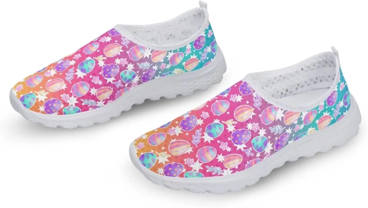 Jeiento Christmas Shoes for Womens Girls Walking Shoes Tennis Shoes Breathable Comfortable Athletic Running Shoe US 5.5-11.5