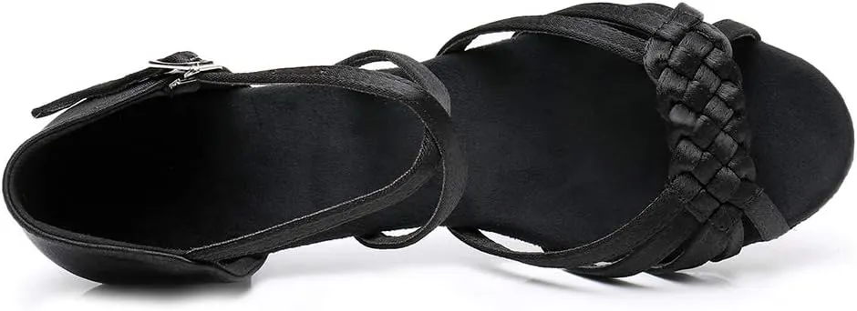 JUODVMP Girl Latin Dance Shoes Ballroom Performance Shoes for Girl and Women,Model VS-WH1208-XGG